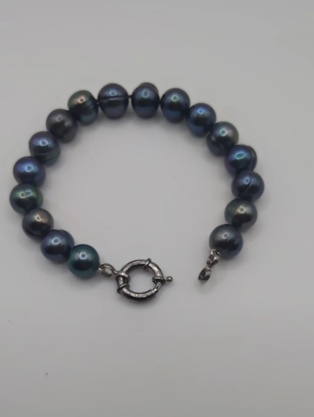 Peacock Pearl 925 Bracelet 7.5 Inches